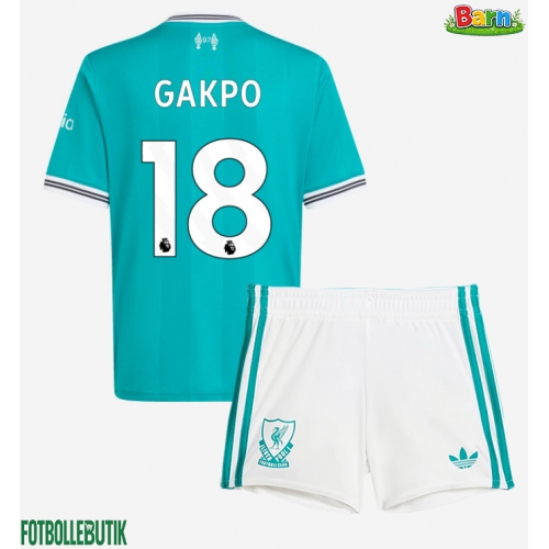 Liverpool Cody Gakpo #18 Tredjeställ Barn 2025-26 Kortärmad (+ Korta byxor)